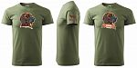 Pánské myslivecké tričko 129 PXT CREATIVE se psem khaki vel. 4XL - Obrázek (1)